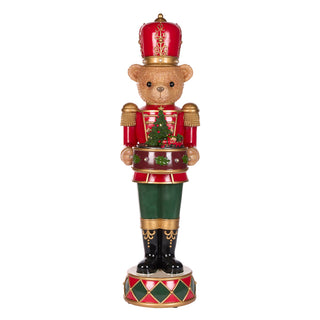 TEDDY BEAR NUTCRACKER WITH MUSIC BOX - 76CM