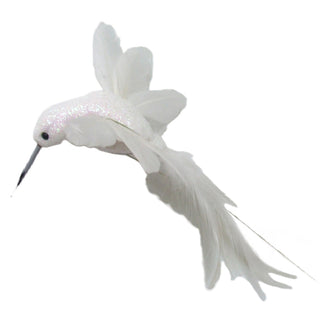 WHITE HUMMINGBIRD ON STICK