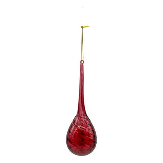 CLEAR BURGUNDY TEARDROP