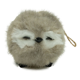GREY SITTING SLEEPING OWL
