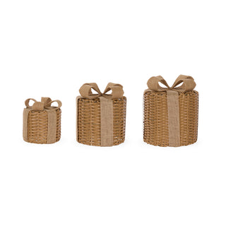 ROUND RATTAN PRESENTS – SET OF 3