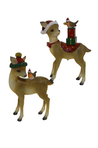 STANDING CHRISTMAS DEER - 2 VARIANTS