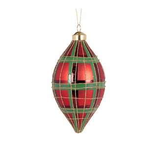 TRADITIONAL TARTAN DROP BAUBLE