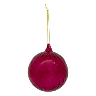 CLEAR BURGUNDY BALL - 10 CM