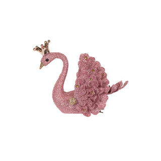BLUSH FEATHER SWAN - CLIP ON