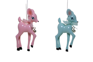MINI REINDEER HANGING ORNAMENTS - 2 VARIANTS
