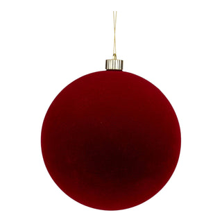 20CM FLOCKED BURGUNDY BALL