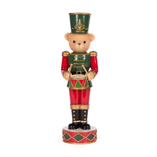 TEDDY BEAR NUTCRACKER WITH DRUM - 37CM