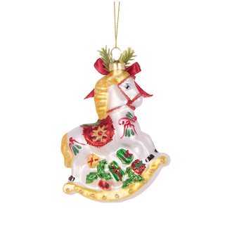 RETRO TRADITIONAL ROCKING HORSE HANGING ORNAMENT