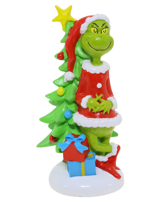 GRINCH STATUE WITH XMAS TREE
