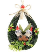 AUSSIE CHRISTMAS DOOR HANGER WREATH - GUMNUT