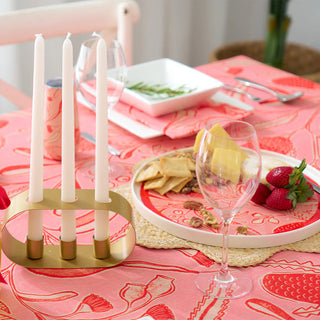 TABLECLOTH - LINEN - TRAILING NATIVES - MEDIUM 138CM X 240CM