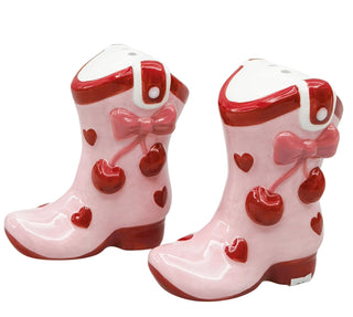 CHERRY BOOT SALT & PEPPER PINK - 7CM 