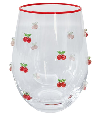 KAYA CHERRY STEMLESS GLASS RED - 12CM 